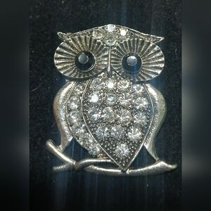 Silver Owl Brooch